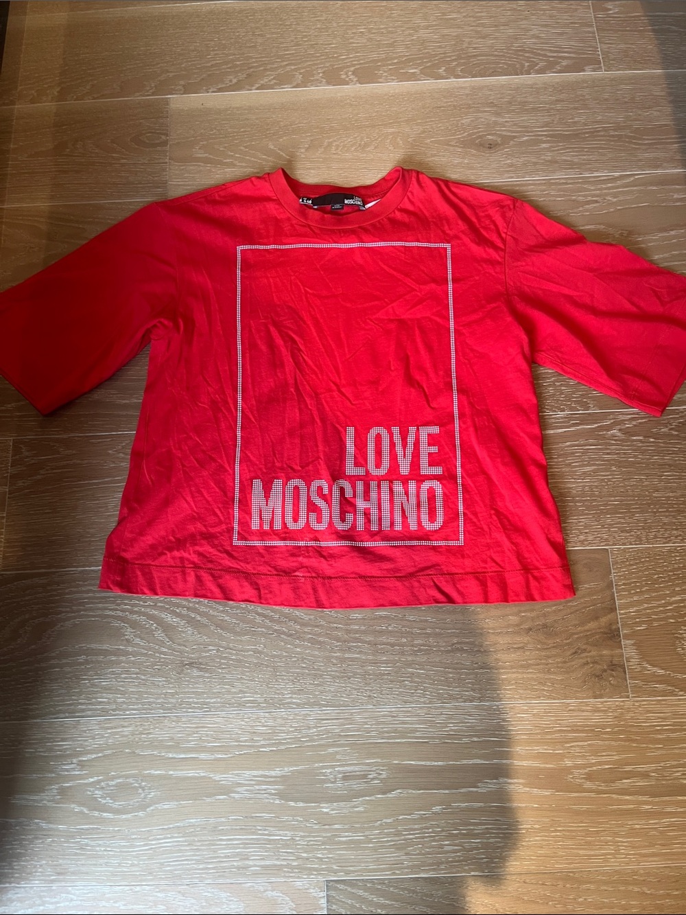 Love Moschino Bright Red Logo Box Tee